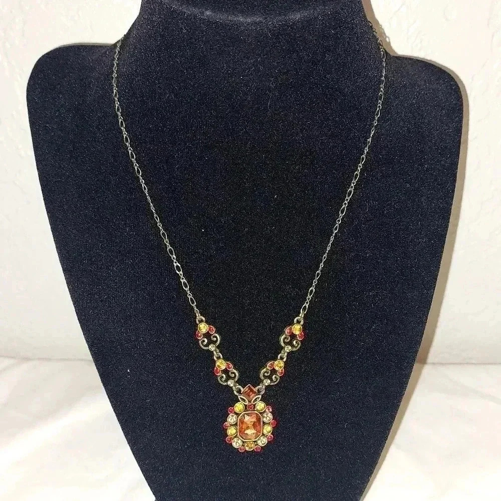 Vintage Victorian Style Rhinestone Necklace - Picture 1 of 4